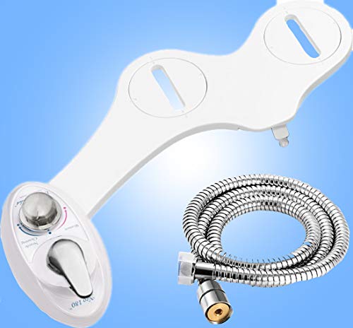 Self Cleaning Nozzle Bidet Non-Electric Home Mechanical Toilet Seat Attachment Retractable Nozzle, Fresh Water Pressure Adjustment (Cold Water Metal) - style: Cold Water Metal