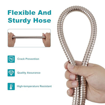 GwernKB Shower Hose,79In Long Stainless Steel Hose for Handheld Shower Head | Brushed Nickel,Extension for Bidet Sprayer,Leak-proof,with Steel Insert,Durable & Flexible,Bathroom Attachment Replacement - color: Brushed Nickel