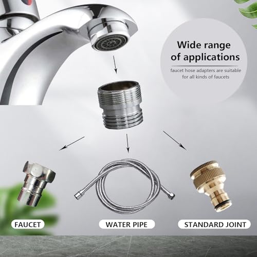 12 PCS Faucet Adapter Kits, Kitchen Aerator Adapter Male To Female Water Hose,Sink Faucet Adapter for Water Filter, Standard Hose via Diverter