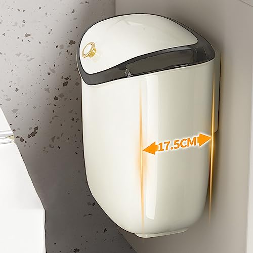 Trash Can Kitchen Waste Bin Countertop Under Sink Hanging Trash Can with Lid for Bathroom Bedroom Home Office Wall Mounted Bucket
