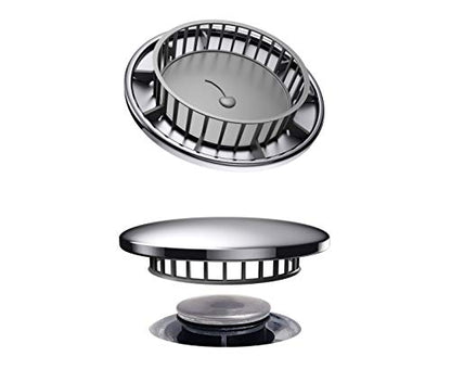 Tub Flo Stainless Steel Shower Drain Hair Catcher, Hair Stopper for Bathtub and Sink, Easy-Install Drain Filter, Fit for 0.75'' x 2.64" Sink Hole