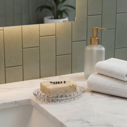 2 Pcs Plastic Soap Holder Soap Dish Bar Saver Tray with Holes Sponge Holder for Kitchen Bathroom Shower Counter, 4.5 x 3 x 0.7 Inches (Clear) - color: Clear