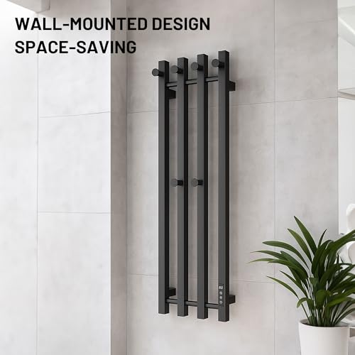 Paraheeter Towel Warmer, Towel Warmer Rack, Heated Towel Racks for Bathroom, Towel Heater, Towel Dryer, Wall Mounted, CSA Certified - size: 4bars-37.5"(L) x 11.9"(W)-VERTICAL