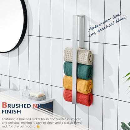 KOKOSIRI Towel Bars Brushed Nickel Bath Towel Hanger Holder 24-Inch Kitchen Rack Stainless Steel for Bathroom Hardware Wall Mount, 2 Pack B4008BR-L24-P2 - color: Brushed Nickel, size: 24-Inch (2 Pack)