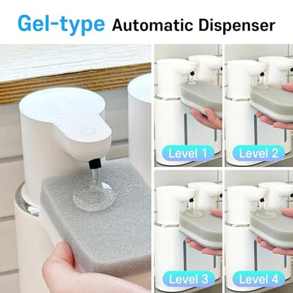 OLG Touchless Soap Dispenser - Automatic Hand - Dual Tank - 27 fl oz - Dish Detergent - Kitchen Bathroom - Foam and Liquid