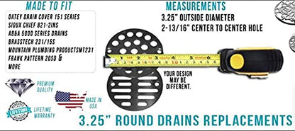 3.25" Round Shower Drain Cover – Starfish Design – 304 Stainless Steel – Fits Oatey, Sioux Chief, AB&A