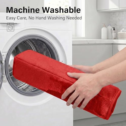 Bathroom Rugs Set 3 Piece, Memory Foam Bath Rugs, Non Slip Washable Bathroom Rug Set, Extra Soft Absorbent Bath Mats with U-Shaped Toilet Rug, Red - color: Red