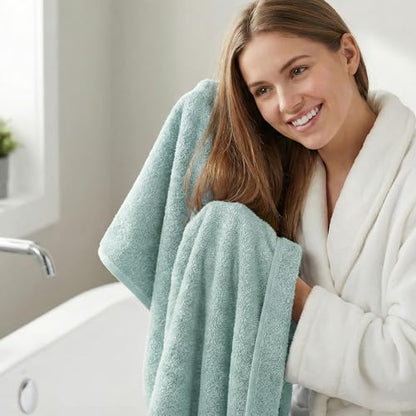 REDKISS 4-Pack Luxury Hand Towels, 16x32 Inch 450G 100% Cotton, Green Quick-Dry Bathroom & Kitchen Towels, Super Soft and Highly Absorbent - color: Green, size: hand towel set of 4