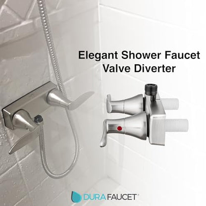 Dura Faucet DF-SA100LH-SN RV Shower Valve Diverter (Satin Nickel) | RV shower valve diverter - switches spout to shower head. Brushed Satin Nickel finish. - color: Brushed Satin Nickel