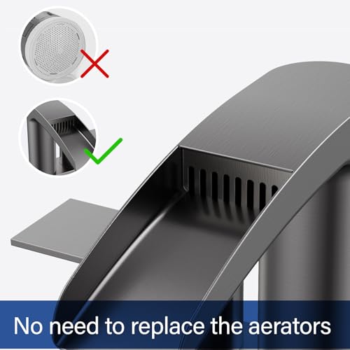 Bathroom Sink Faucet for 3 Hole, Hurran 4 Inch Bathroom Faucets with Pop-up Drain, Stainless Steel 2-Handle Waterfall Faucet for Bathroom Sink, Brushed Grey - color: Brushed Grey