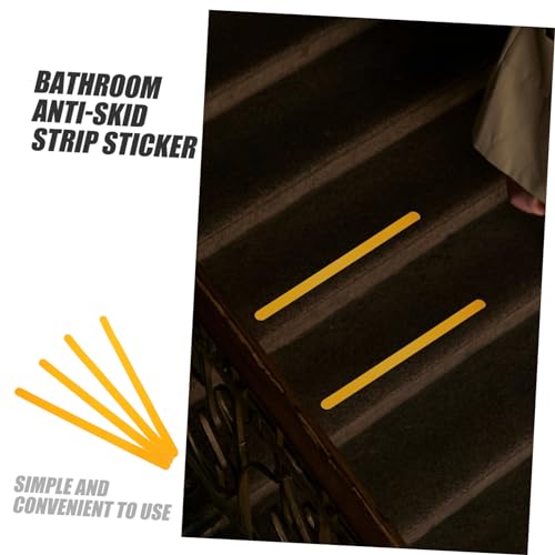 NUOBESTY 12Pcs Non Skid Bathroom Shower Stickers Slip Strips for Indoor Use Easy to Apply Practical Design Safe Non Slip for Stairs and Bathtubs