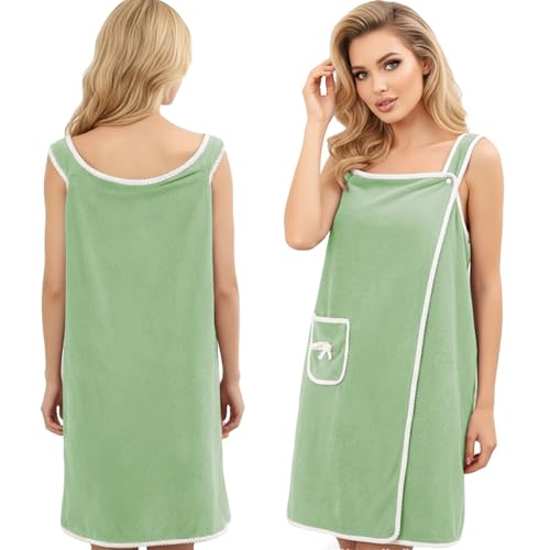 Unisex Bath Towel, Wearable After Bath Towel Set, Wearable Quick Dry Shower Gym Towel(53" x 31", Dark Green) - color: Dark Green, size: S(135X80CM)