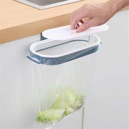 Removable Trash Bag Holder Hanging Holder Over The Cabinet Cupboard Home Kitchen Waste Bin Trash Rack Wall Mounted Waste Bin - color: A