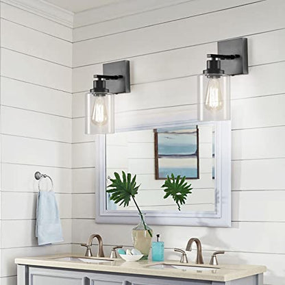 Plug in Wall Sconces, 2 Pack Wall Lamp, Rustic Plug in Wall Light Sconces, Sconces Wall Lighting, E26 Modern Wall Light Fixtures - color: Black, size: 1-Light