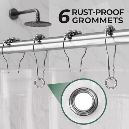 AmazerBath Stall Shower Curtain Liner 2 Pack, 36 x 72 Inches PEVA Plastic Shower Liner with 2 Weighted Stones and 6 Rustproof Metal Grommet, Lightweight Waterproof Shower Curtain - Clear - color: Clear, size: 36"W x 72"L (Pack of 2)