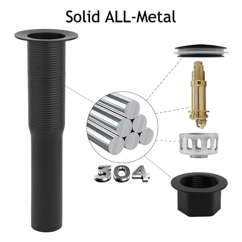 Bathroom Sink Drain,2 Pack Matte Black Drain Stopper Without Overflow,Small Cap Pop Up Drain Assembly with Detachable Strainer Basket,Built-in Anti-Clogging, Stainless Steel Nut - color: 2 Pack-matte Black-small Cap, style: Without Overflow