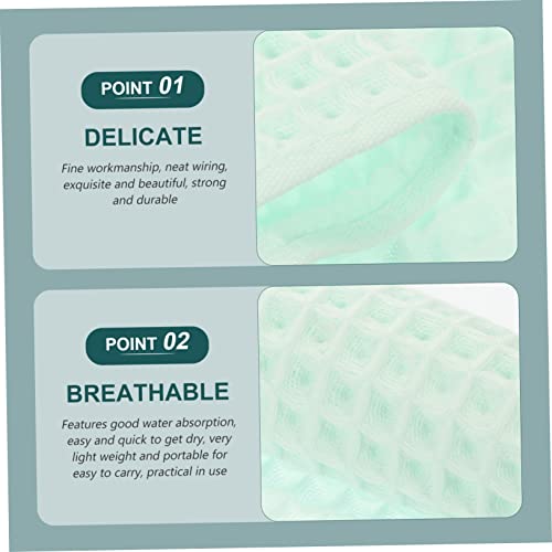Zerodeko 3pcs Waffle Weave Cotton Towels Lightweight Absorbent Face and Bath Towels for Bathroom Soft Breathable Lint Quick Dry Multipurpose