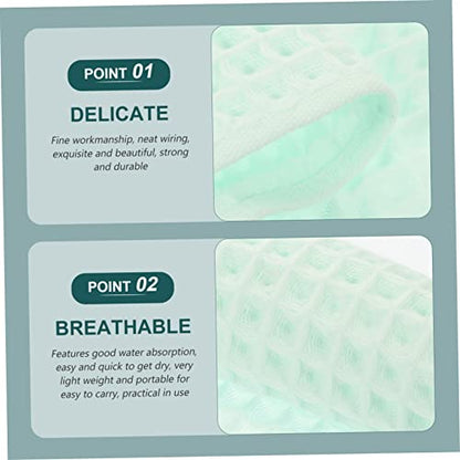 Zerodeko 3pcs Waffle Weave Cotton Towels Lightweight Absorbent Face and Bath Towels for Bathroom Soft Breathable Lint Quick Dry Multipurpose