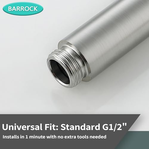 BARROCK 2 Pack Bidet Sprayer Head Only, Stainless Steel Handheld Shattaf Jet Spray for Toilet, Baby Cloth Diaper Sprayer with Adjustable Water Pressure Control, Brushed Nickel - color: Brushed Nickel