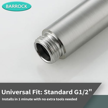 BARROCK 2 Pack Bidet Sprayer Head Only, Stainless Steel Handheld Shattaf Jet Spray for Toilet, Baby Cloth Diaper Sprayer with Adjustable Water Pressure Control, Brushed Nickel - color: Brushed Nickel