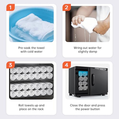 Hot Towel Warmer for Spa,2-in-1 Thermostatic Towel Heater,23L Large Capacity with Quick and All-Round Heating for Facial SPA,Beauty Salon,Esthetician and Bathroom Black - color: Black