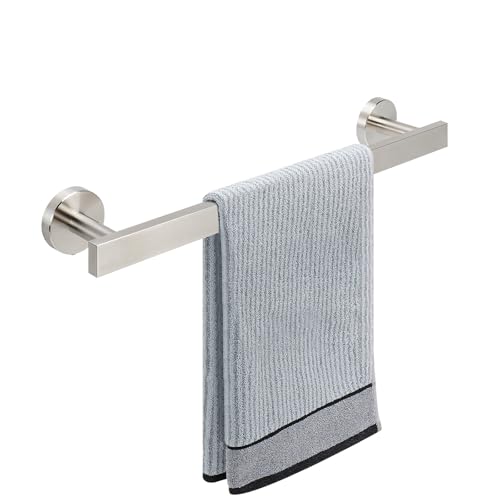 16 Inch Bath Towel Bar (13" Usable Length), SUS304 Stainless Steel Towel Rack Holder Wall Mounted, Modern Shower Rod for Compact Bathroom Kitchen Home Decor (Brushed Nickel)