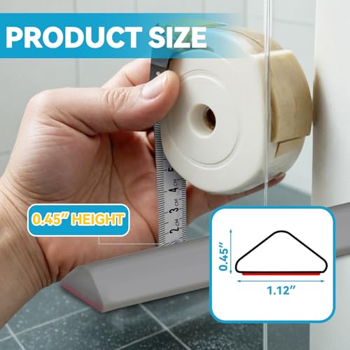 39" Collapsible Shower Threshold Water Dam Shower Barrier Keeps Water Inside Threshold Dry and Wet Separation Retention System Suitable for Bathroom Kitchen Sink Bathtub - color: Grey, size: 39"