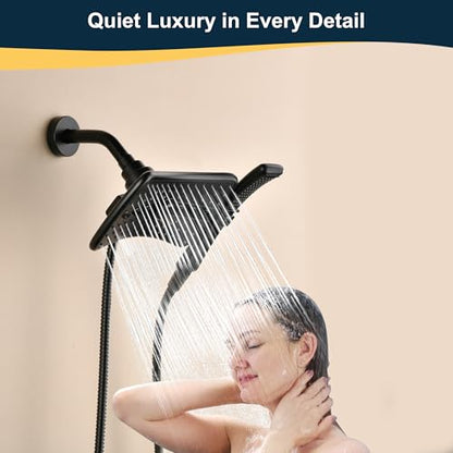 BRIGHT SHOWERS Shower Arm with Flange, Solid Brass 6 Inch Wall Mount Shower Head Extension, Extra Thick All Metal Shower Pipe Arm and Shower Neck Replacement, Matte Black - color: Matte Black, style: Basic 6 Inch