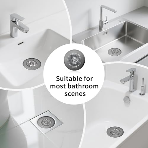 TRAPMATE Shower Hair Drain Catcher, Easy Clean Bathtub Drain Hair Catcher, Fast Drainage Tub Drain Protector, Stainless Steel Shower Drain Cover for US Standard Regular & Pop-up Drain Screen (Black) - color: Black