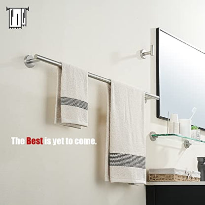 JQK Bath Towel Bar, 33 Inch 304 Stainless Steel Thicken 0.8mm Single Towel Rack for Bathroom, Towel Holder Brushed Finished Wall Mount, Useable Length 30 Inch, TB110L30-BN - color: Brushed, size: 33 Inch