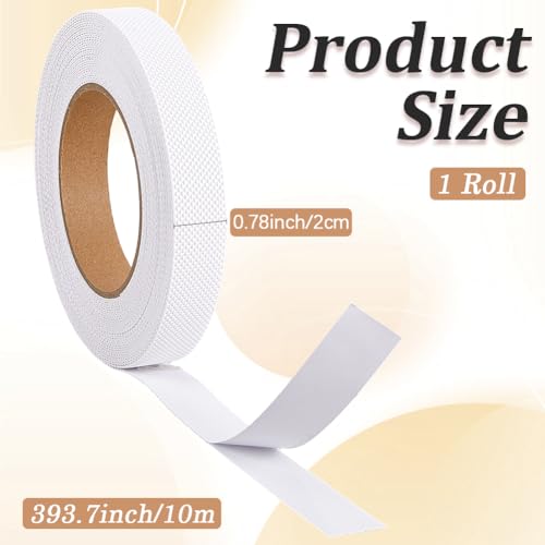 CREATCABIN Grip Tape Roll Waterproof White Grip Tape Safety Non Skid Strips for Furniture Anti Slip Mobile Device Grip Fixed Outdoor Stairs Home Bathtubs Bathroom Floor Kitchen Adhesion Use 394x0.8in - style: white