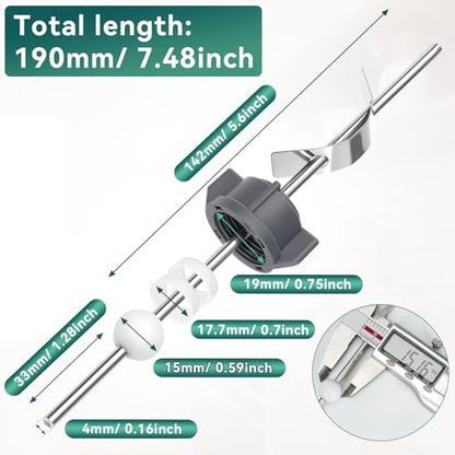 Sink Pivot Rod Replacement, 15MM Ball, Long Rod, Pop-Up Drain Repair Kit | Bathroom Sink Drain Stopper Kit, Compatible with Moen, Kohler, Lavatory Pop Up Center Piece Assembly - size: 15mm ball+ long rod
