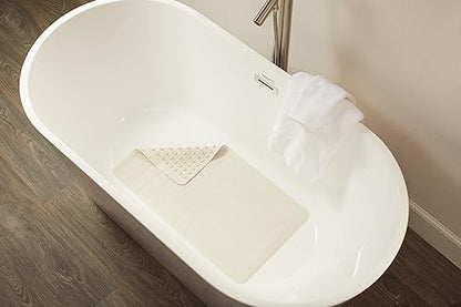 Rubbermaid Commercial Products Safti-Grip Bath Mat, Large, White, Suction-Backed, for Commercial/Residential Use for Home/Hotel/Shower/Bathtub - size: Large