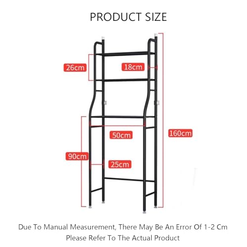 Over The Toilet Storage Shelf 3 Tiers Bathroom Organizer Rack with Paper Holder Not Included(Gold) - color: Gold