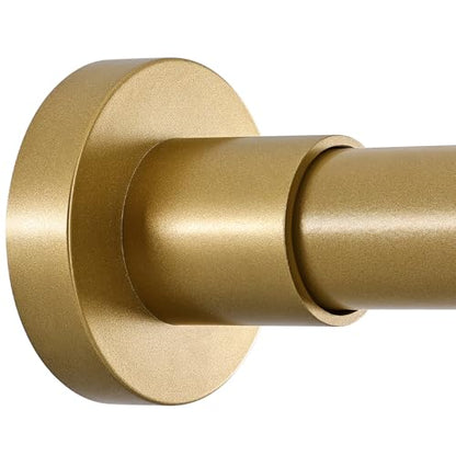 BRIOFOX Shower Curtain Rod Adjustable 18-78 Inch, Stainless Steel Spring Tension Shower Rod No Drilling Non Slip, Sunset Gold - color: Sunset Gold, size: 18-78 Inch