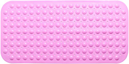 Large Non-Slip Bathtub & Shower Mat 31”x16” (Smooth/Non-Textured Tubs Only) Safe, Clean, Machine-Washable, Superior Grip&Drainage, Vinyl, Opaque Pink - color: Opaque Pink, size: Large (31"x16")