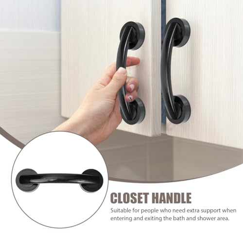 Suction Cup Grab .05 X 2.36 X 2.16 in Punch-Free Door Handle for Bathroom Shower Glass Door Window Kitchen Home Hotel Office Support