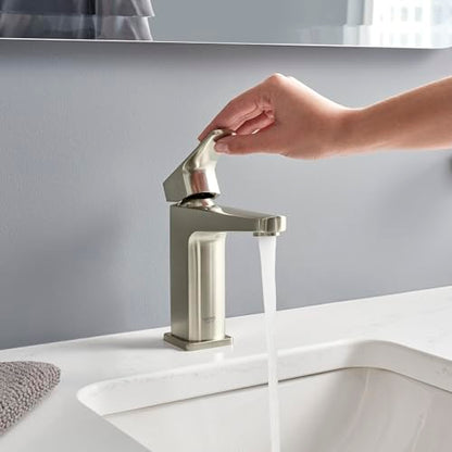 GROHE 23838EN0 Tallinn Single Hole Single-Handle Bathroom Faucet, 1.2 GPM, Brushed Nickel - color: Brushed Nickel