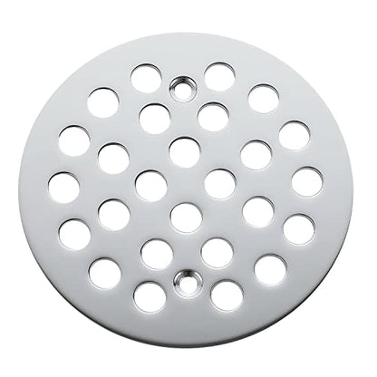 4-1/4 Inch Screw-in Round Shower Drain Cover Replacement Floor Drainer Grate with Screws (Chrome) - color: Chrome