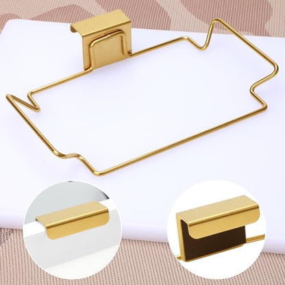 Large Stainless Steel Trash Bag Holder for Kitchen Cabinets Doors and Cupboards, Gold - color: Gold