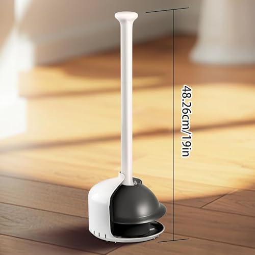 High Pressure Toilet Clog Remover Plunger with Holder Easy Storage Cleaning Tool