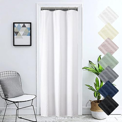 Aiyufeng Moga Stall Fabric Shower Curtain Waterproof, Soft & Lightweight Small Shower Curtain with Texture for Narrow Stall Size, Machine Washable, 36" Wx72 L, White - color: White, size: 36"W x 72"L (Pack of 1)