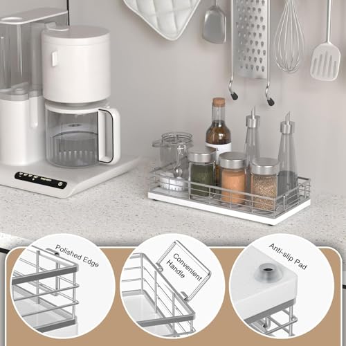 Toilet Paper Basket 2 Pack, 13 Inch Toilet Tank Basket with Handles, White | 2PCS Bathroom Basket, Back of Toilet Basket, Toilet Tank Tray Toilet Organizer for Toilet Paper Storage Toiletries Essentials - color: White