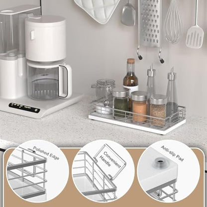 Toilet Paper Basket 2 Pack, 13 Inch Toilet Tank Basket with Handles, White | 2PCS Bathroom Basket, Back of Toilet Basket, Toilet Tank Tray Toilet Organizer for Toilet Paper Storage Toiletries Essentials - color: White