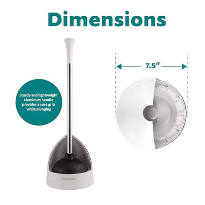 23-in. Heavy-duty Toilet Plunger with Twister Caddy 3019000, Versatile Bathroom Accessory Set and Apartment Must-have, Toilet and Plunger for Bathroom with Toilet Caddy
