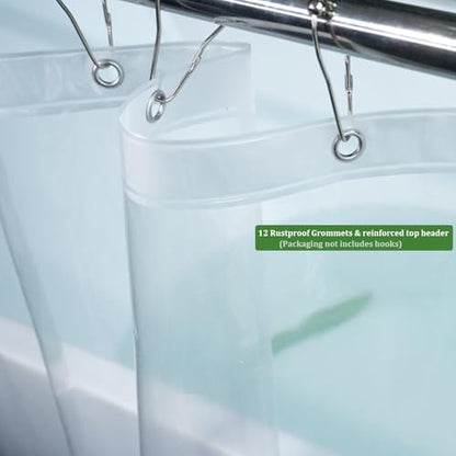 76 Inch Shower Curtain Liner with 6 Magnets & 6 Magnetic Curtain Clips, Heavy Duty Weighted Extra Long Clear Vinyl Shower Liner 72 x 76 for Bathroom - color: 8g-clear, size: 72"W x 76"L (Pack of 1)