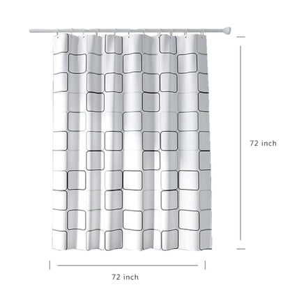 Shower Curtain Liner, Big Square Waterproof PEVA Shower Curtains with 3 Duty Heavy Bottom Magnets and 12 Rust Proof Grommets, 72x72 Weighted Shower Liner for Shower Stall, Bathtubs - color: Big Square