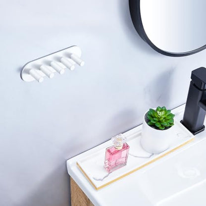 Electric Toothbrush Head Holder, Toothbrush Holders Wall Mounted, Adhesive Tooth Brush Head Holder Organiser, Electric Toothbrushs Holder, Shower Tooth Brushing Holder (White, Large) - color: White, size: Large