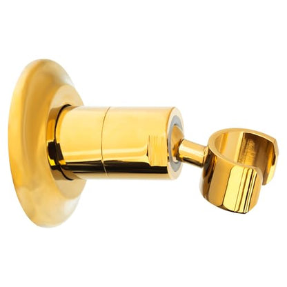 High Sierra® - Solid Metal Wall Mounted Holder for Handheld Shower Heads - Polished Brass Finish - color: Polished Brass