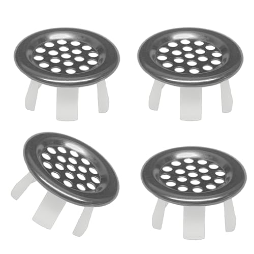 4 Pack Stainless Steels Sink Trim Overflow Covers,Bathroom Kitchen Basin Sink Round Over flow Drain Cover,Vanity Sink Overflow Cap,Mesh Hole Trim Ring for Kitchen Bathroom - style: Mesh Hole
